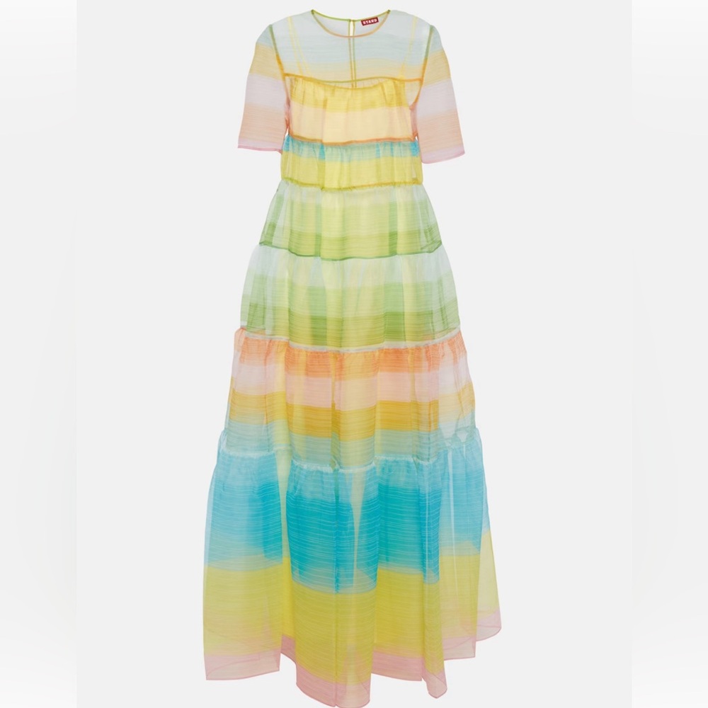Staud Colorful Flowy Maxi Dress